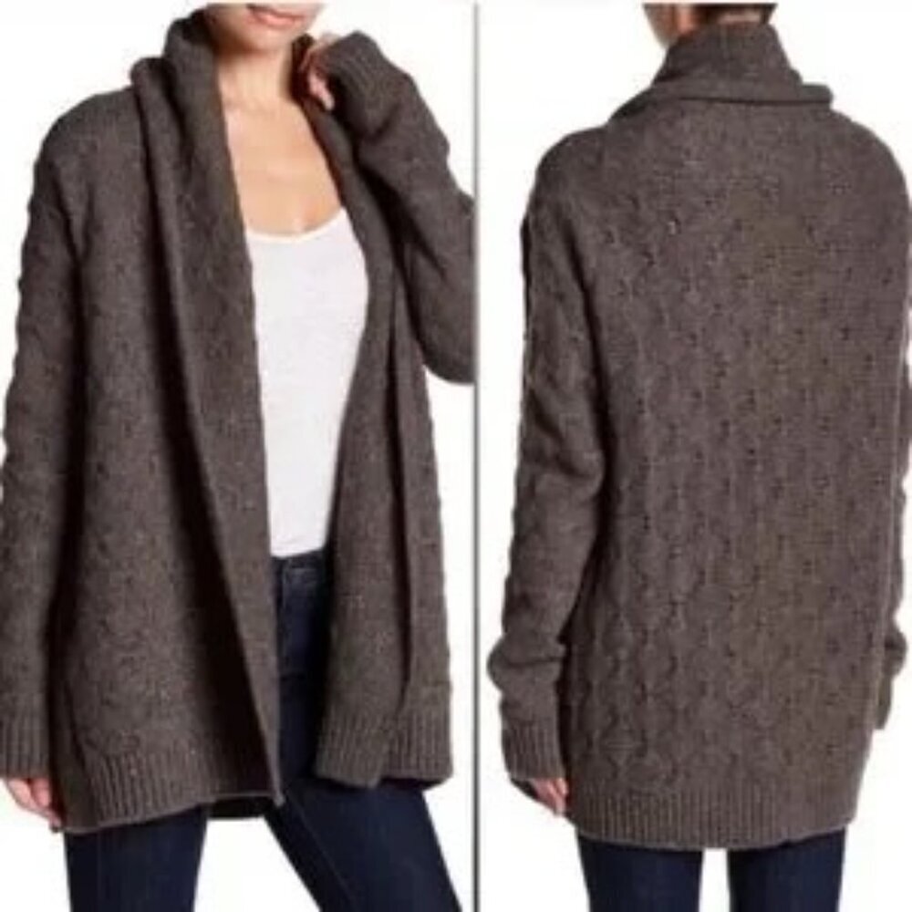 Vince Brown Wool Yak Blend Quiet Luxury Old Money Soft Cardigan Sweater Size XS